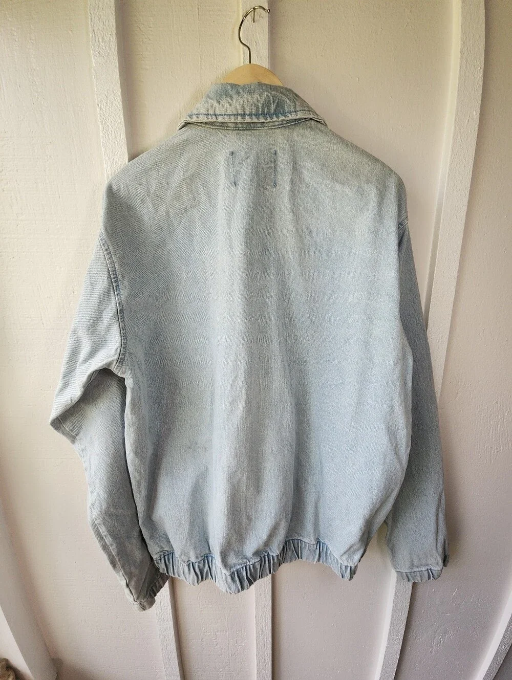 Urban Outfitters Denim Harrington Jacket Light Wash Size Medium